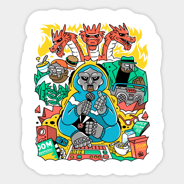 MF DOOM & FRIENDS Sticker by geolaw